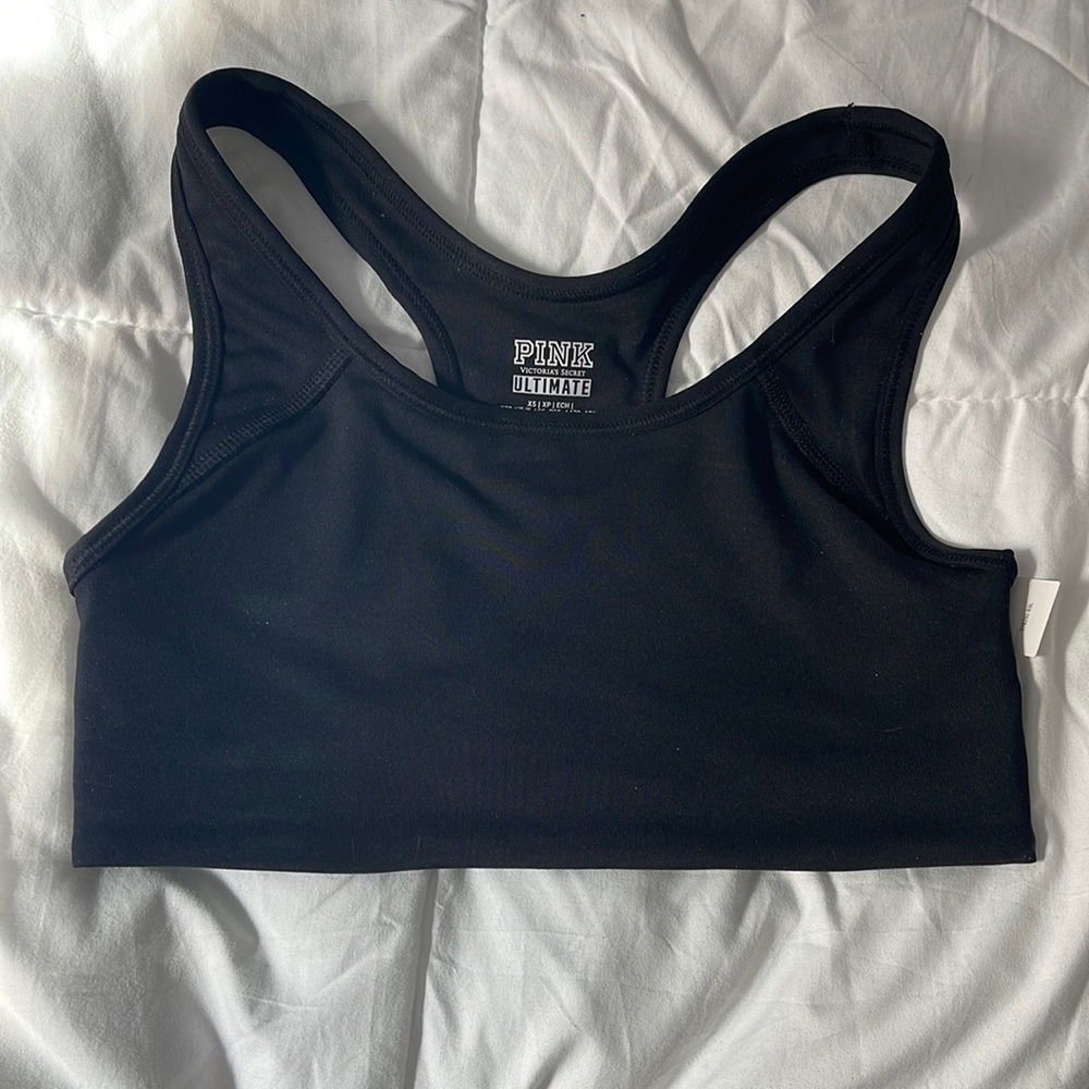 Victorias Secret Pink Ultimate black sports bra XS